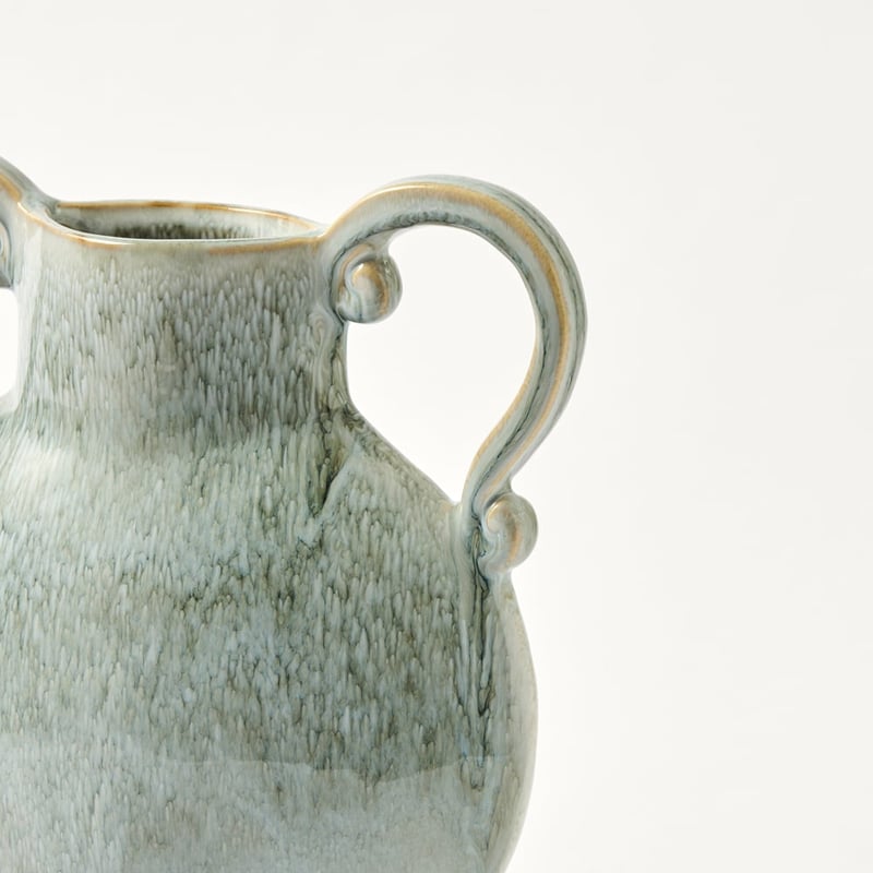 Flat Urn Vase Blue Blue