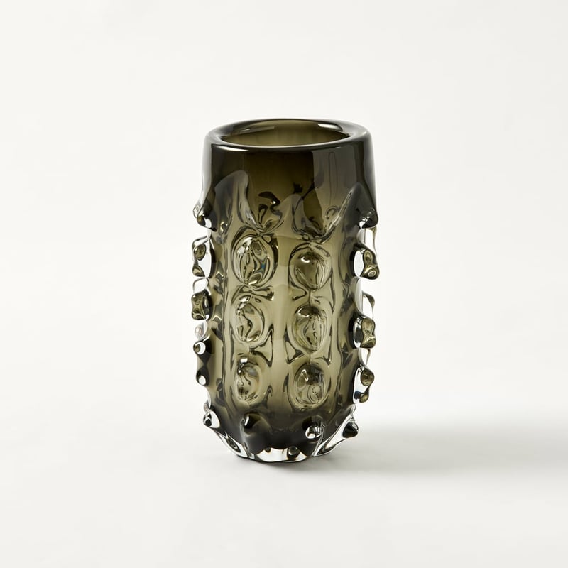 Arki Grey Glass Small Vase 