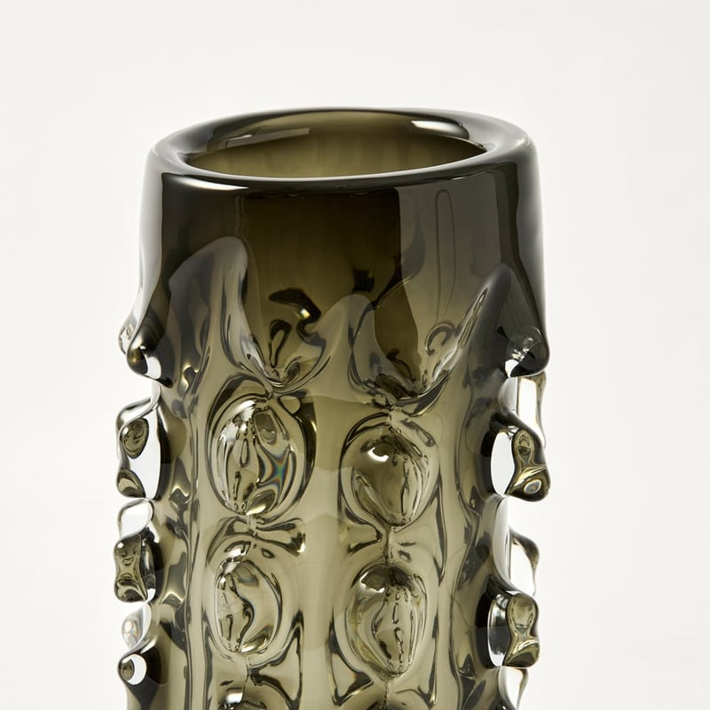 Arki Grey Glass Small Vase 