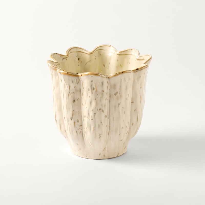 Lotus White Extra Small Pot