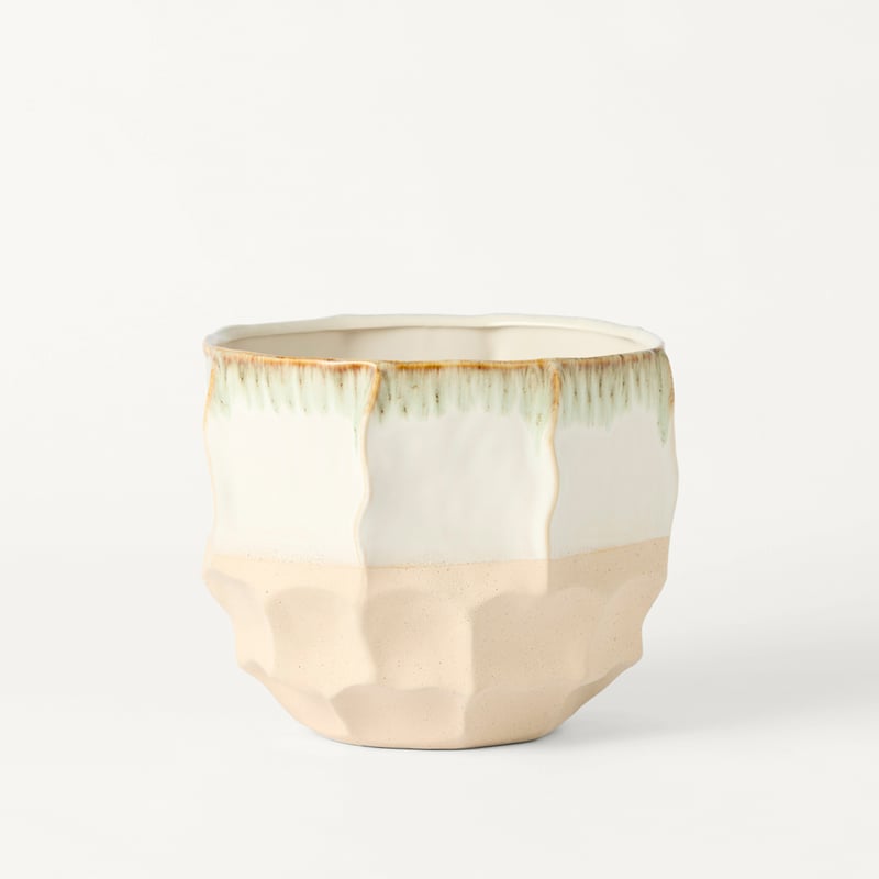 Tidal White & Natural Pot