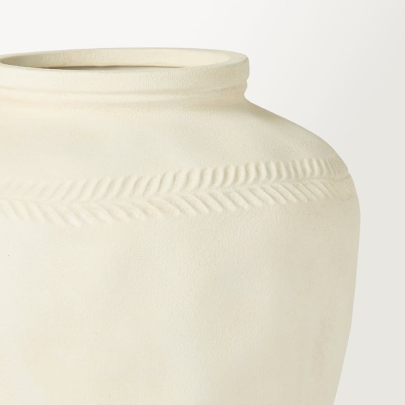 Grecian Ivory Textured Large Vase