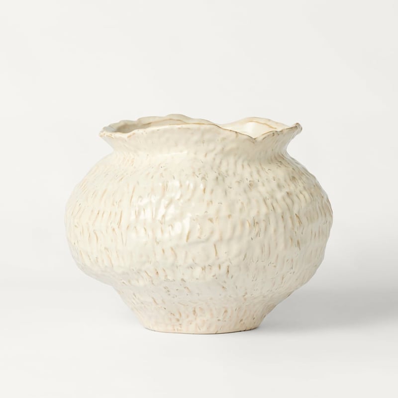 Poseidon Off White Medium Pot