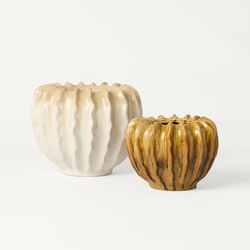 Urchin Brown Small Pot