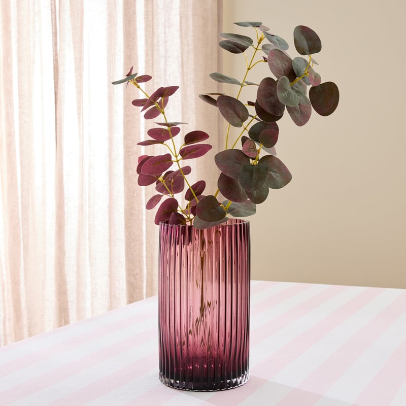 Eucalyptus Green & Burgundy Stem Pack of 2