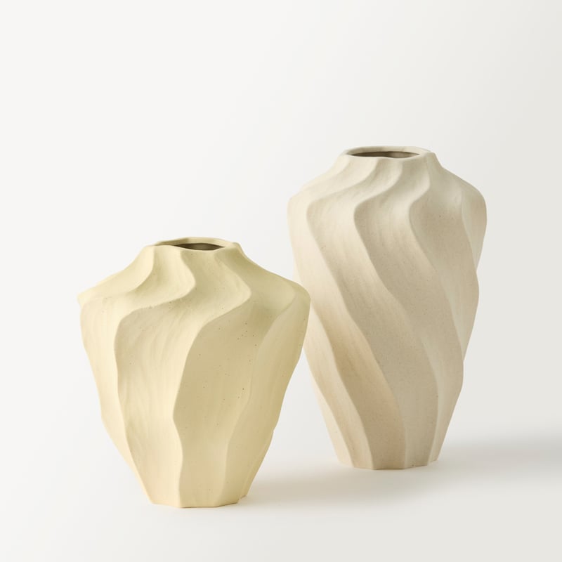 Aubrey White Twist Large Vase