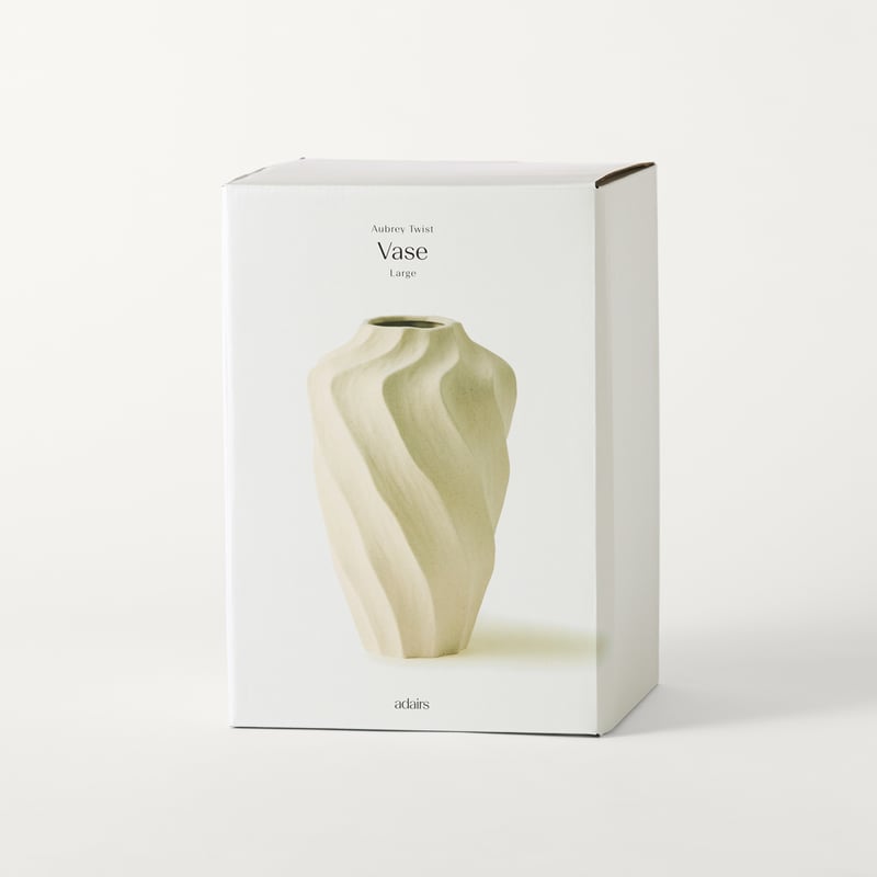 Aubrey White Twist Large Vase