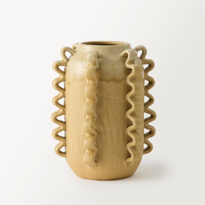 Frill Handle Natural Large Vase