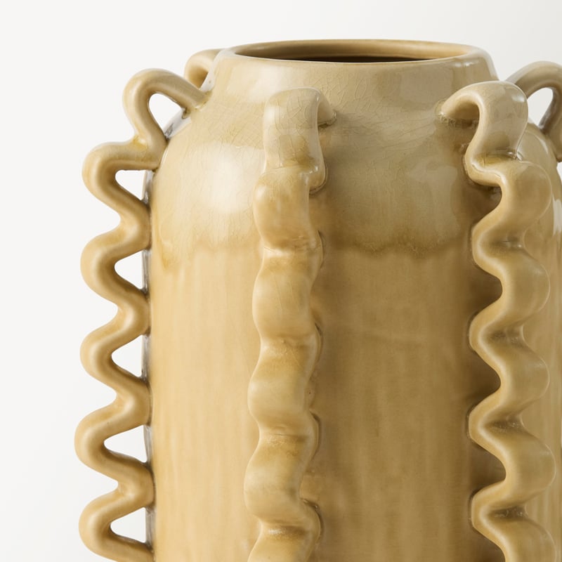 Frill Handle Natural Large Vase