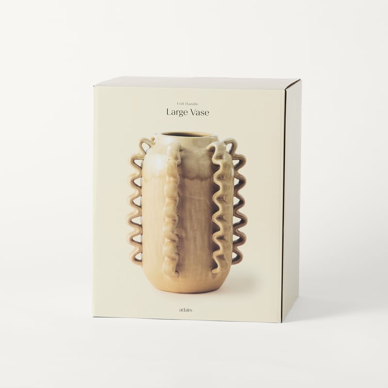Frill Handle Natural Large Vase