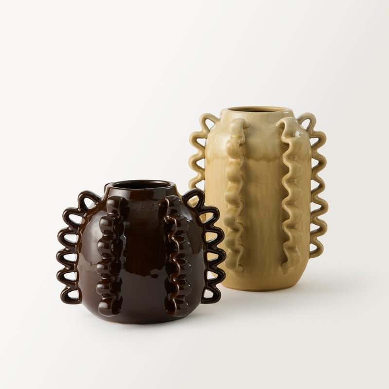 Frill Handle Natural Large Vase