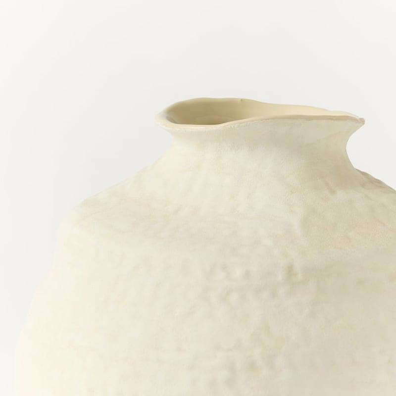 Santorini White Vase