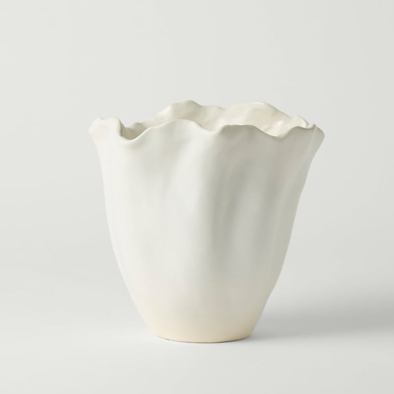 Camellia Medium White Pot