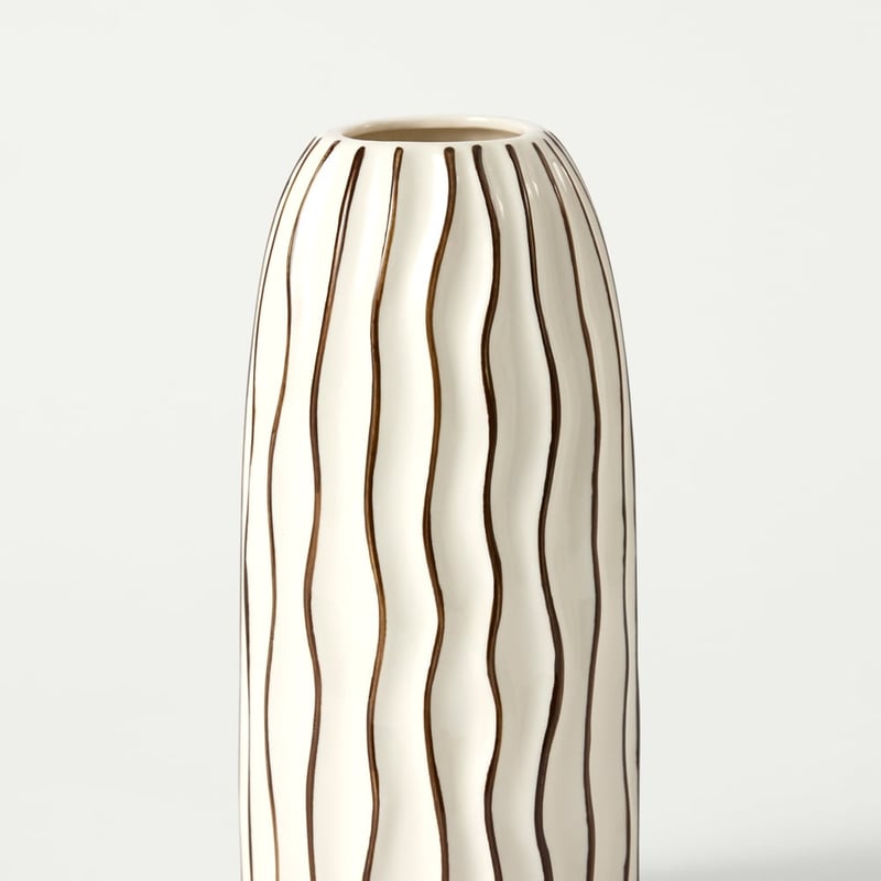 Linea Cream & Chocolate Tall Vase