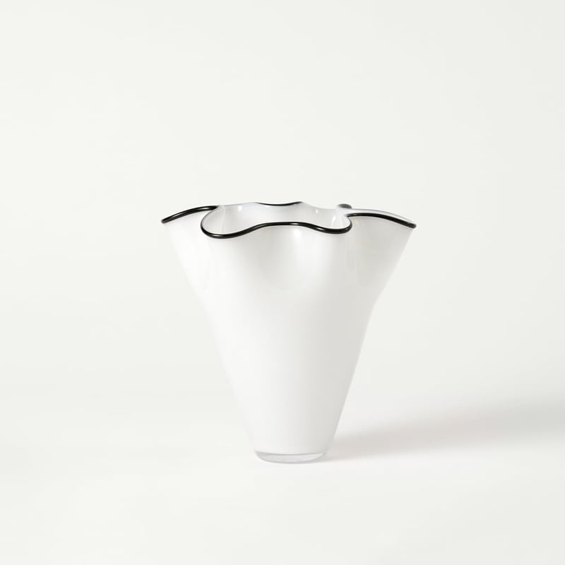 Selene White Flared Vase