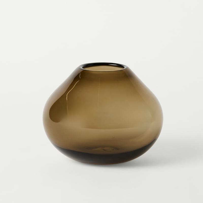 Vetro Brown Short Vase 