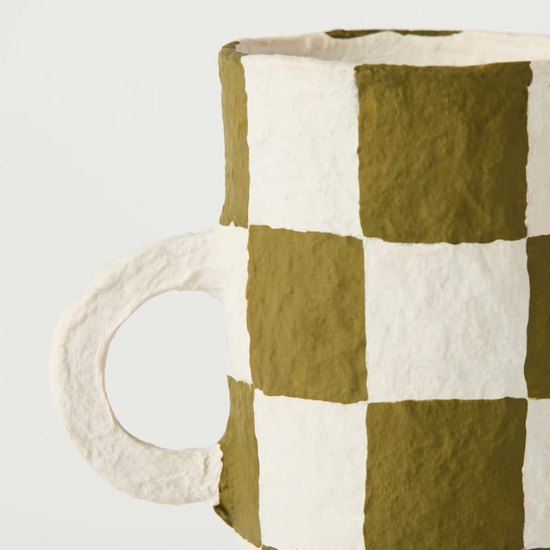 Remi Cream & Olive Tall Vase