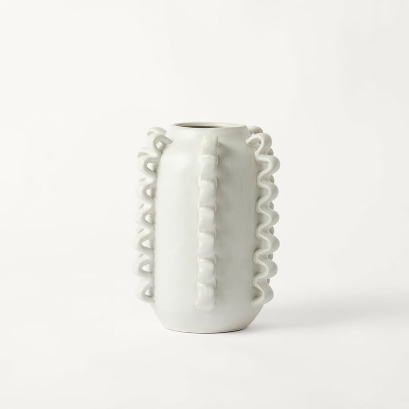 Frill White Large Vase