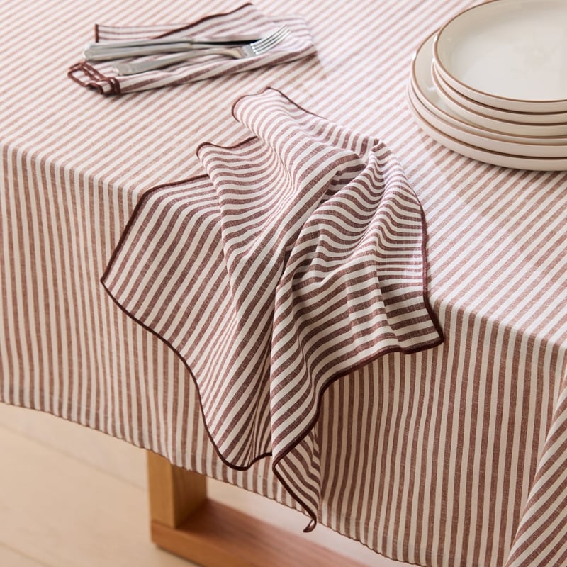Sahara Cinnamon Stripe Napkins Pack of 4