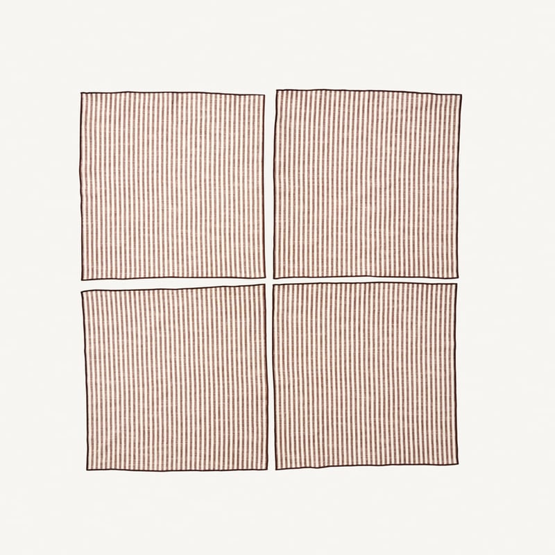 Sahara Cinnamon Stripe Napkins Pack of 4