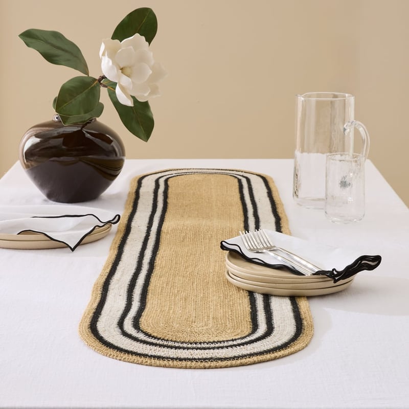 Mali Black & White Table Runner