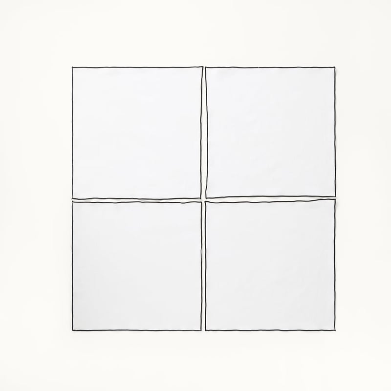Lulu White & Black Napkins Pack of 4