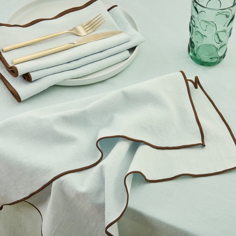 Lulu Mint & Burgundy Napkins Pack of 4