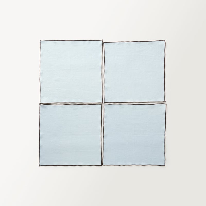 Lulu Blue & Brown Napkins Pack of 4