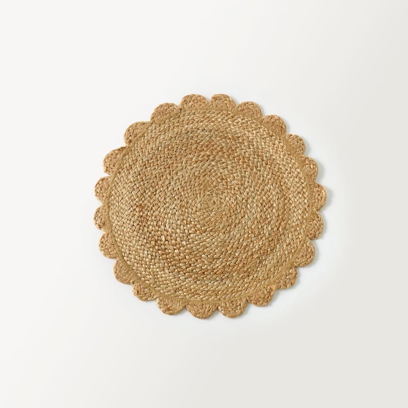 Siena Natural Jute Scalloped Placemat Pack of 2