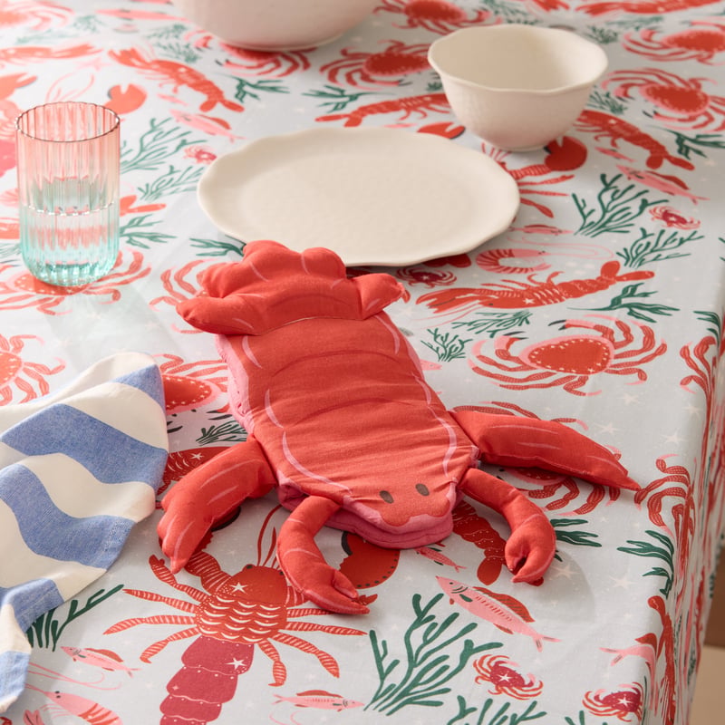Lobster Red Oven Mitt Pack of 2