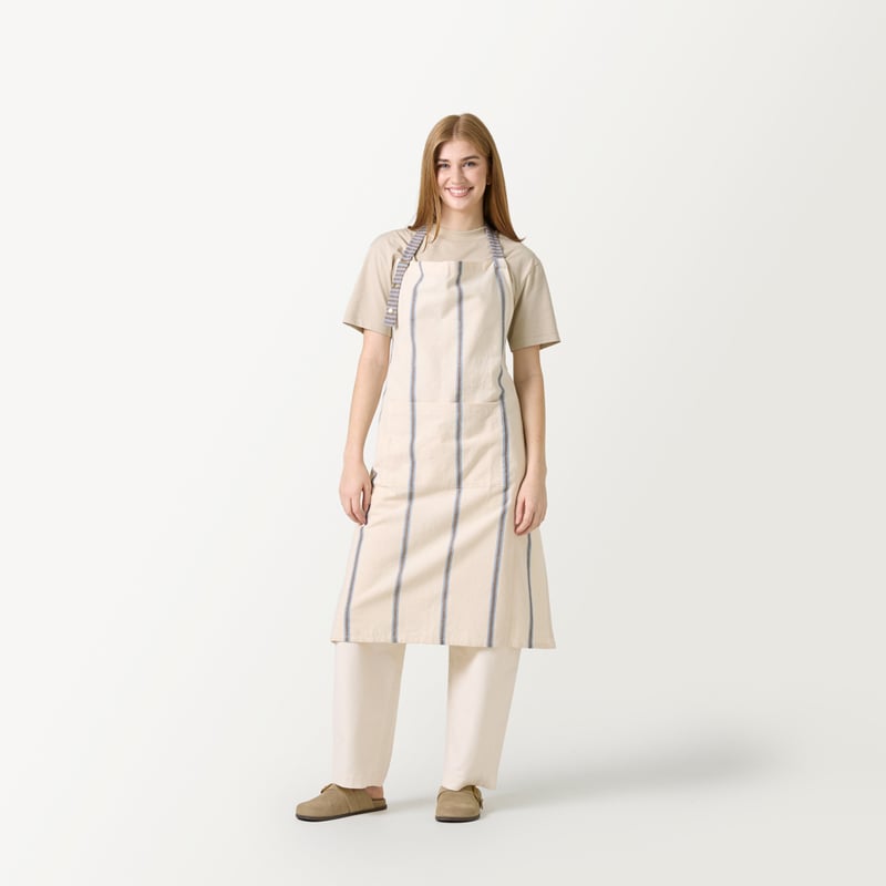 Frankie Blue Stripe Apron
