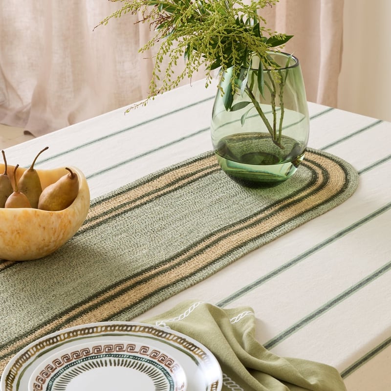 Mali Green Table Runner