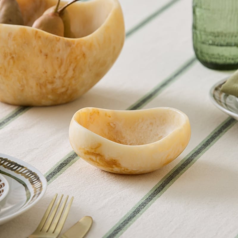 Arto Caramel Resin Wave Dip Bowl