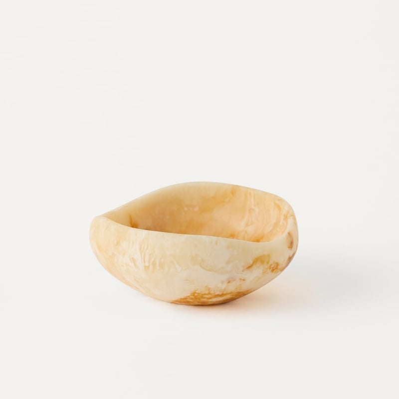 Arto Caramel Resin Wave Dip Bowl