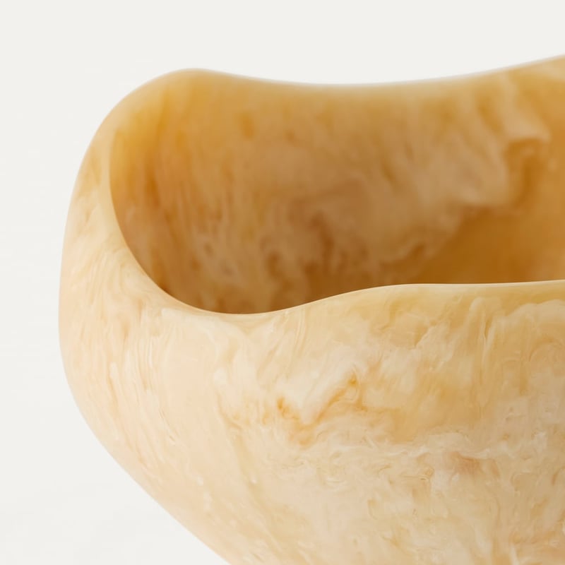Arto Caramel Resin Wave Bowl