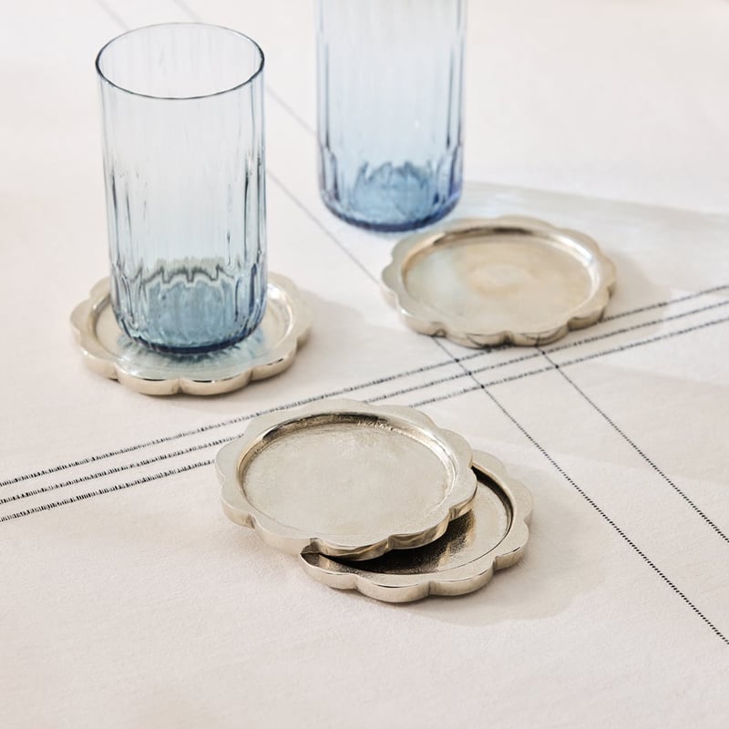 Sun Silver Coasters Pack of 4