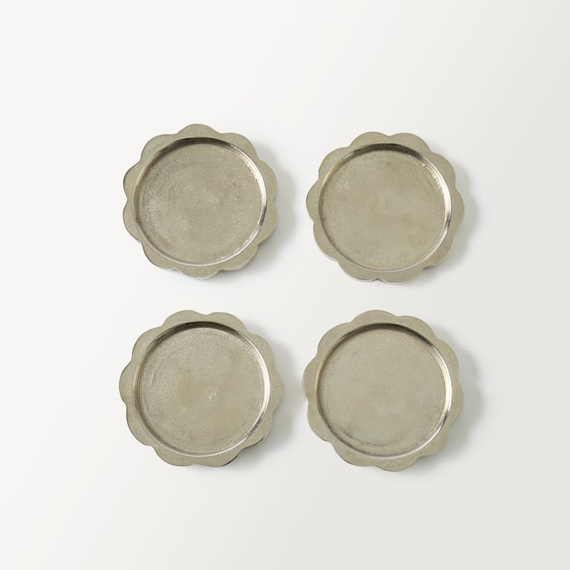 Sun Silver Coasters Pack of 4