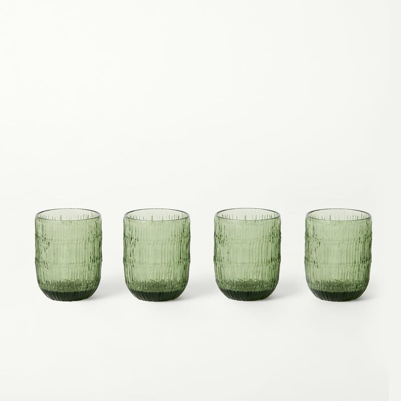 Etched Green Tumbler Pack of 4