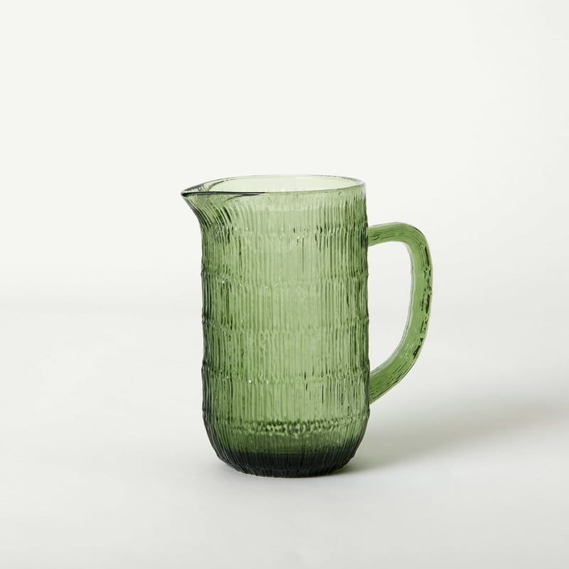 Etched Green Jug