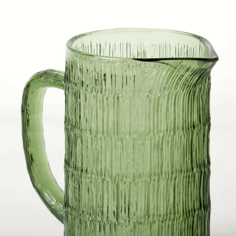 Etched Green Jug