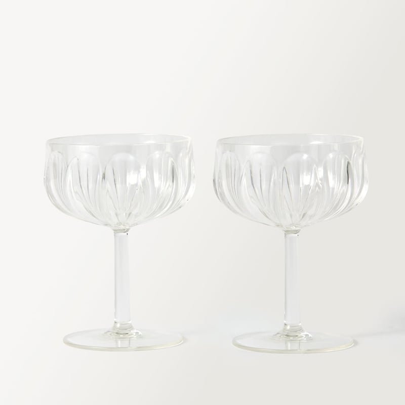 Airlie Clear Fluted Coupe Pack of 2