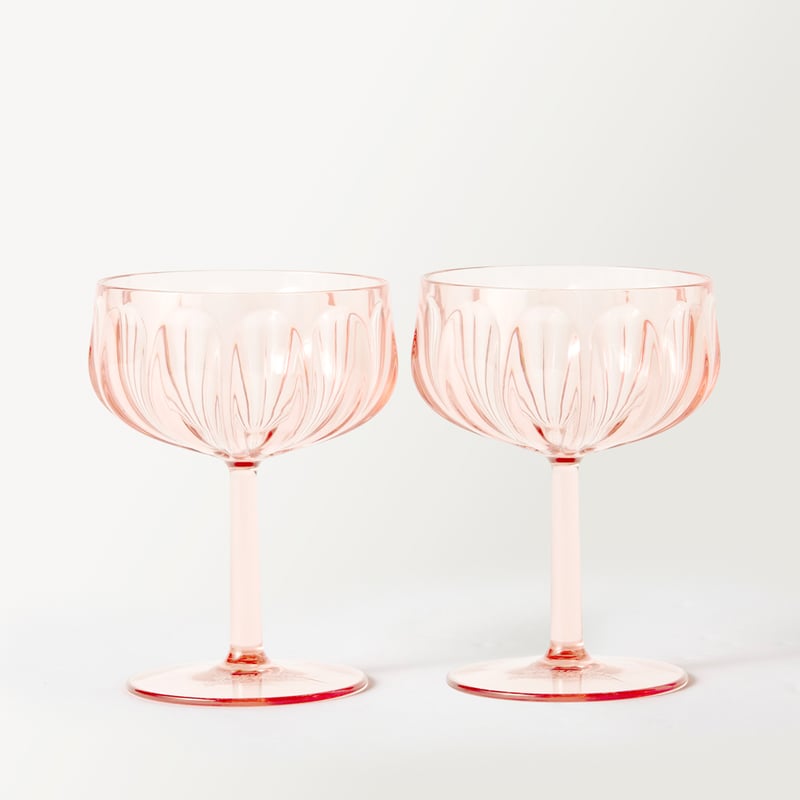 Airlie Pink Fluted Coupe Pack of 2