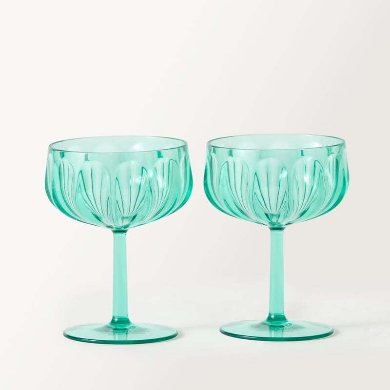Airlie Green Fluted Coupe Pack of 2