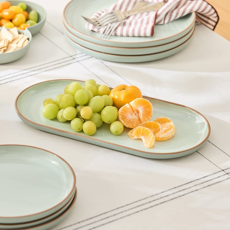Finley Oblong Platter Green Green