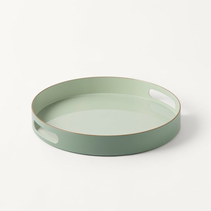 Finley Green Round Tray