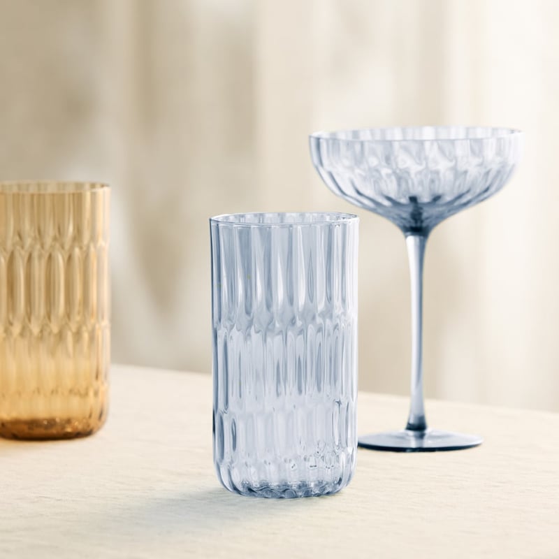 Soho Dusty Blue Hi-Ball Glass Pack of 4