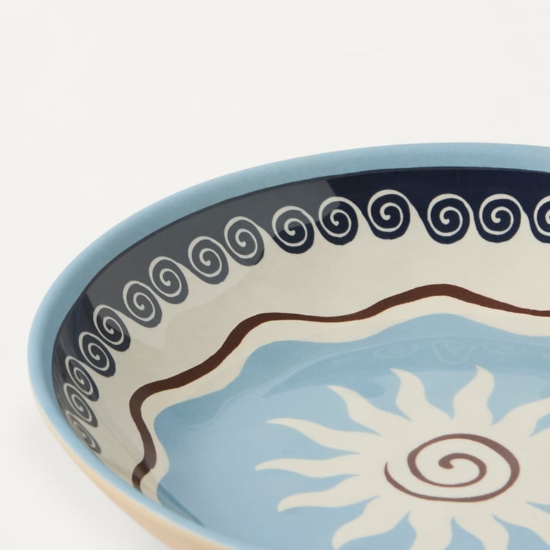 Aegean Blue Melamine Dinner Bowls Pack of 4