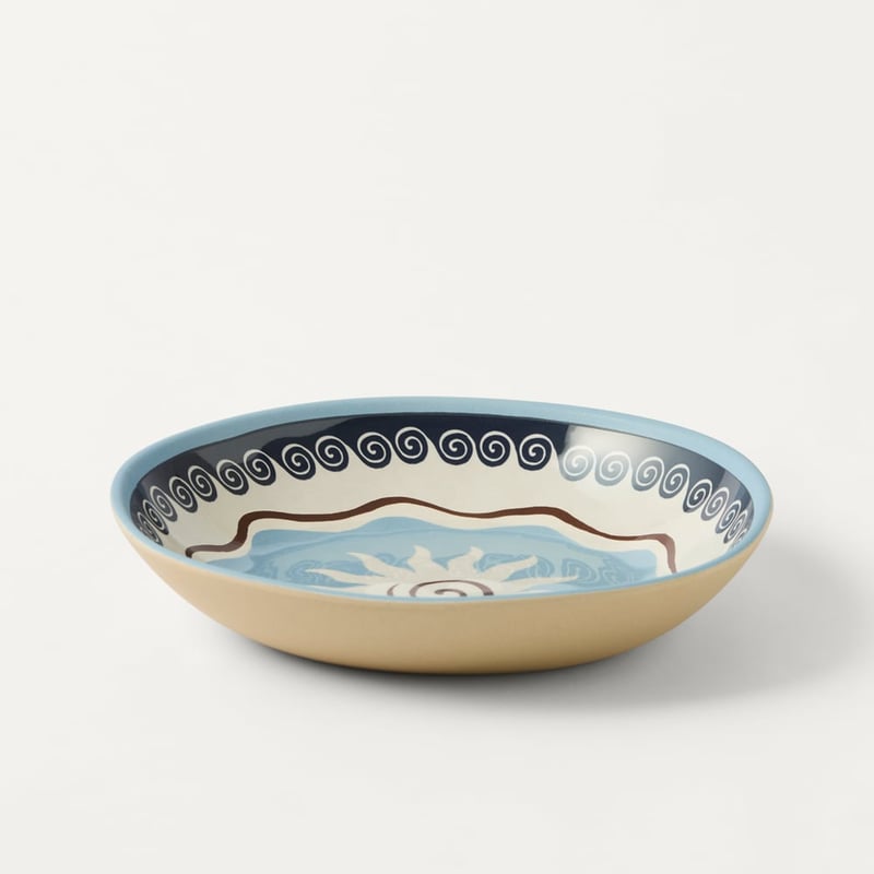 Aegean Blue Melamine Dinner Bowls Pack of 4