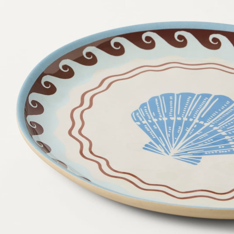Aegean Blue Melamine Dinner Plates 4 of Pack