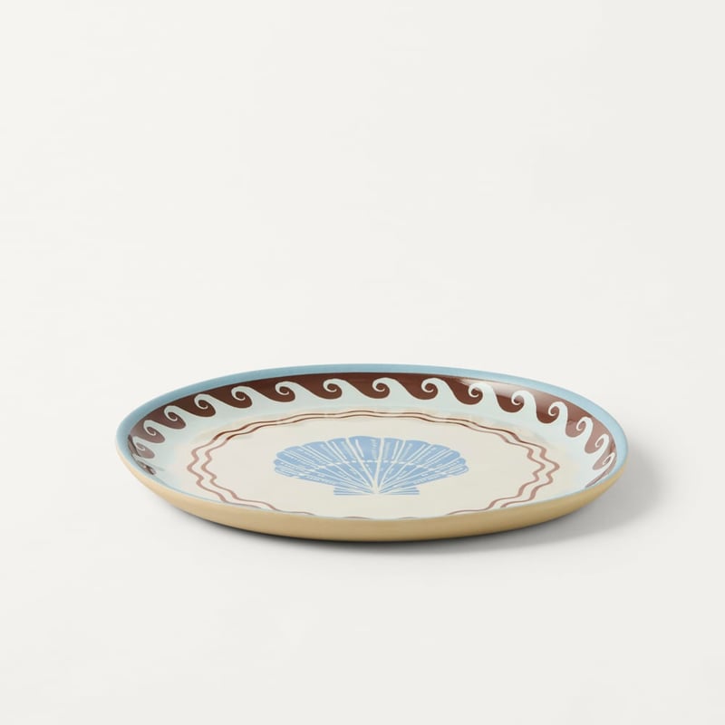 Aegean Blue Melamine Dinner Plates 4 of Pack
